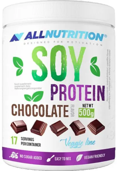 Proteine din soia, ciocolată, 500 g, AllNutrition