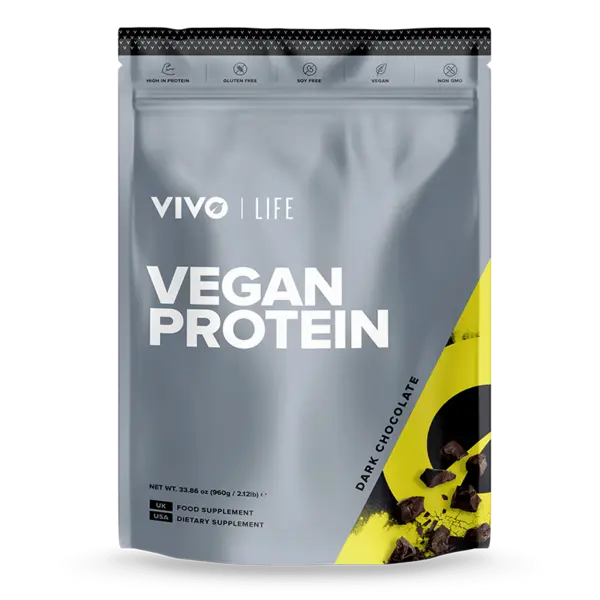 Proteine vegetale cu aroma de Ciocolata neagra Life, 960g, Vivo