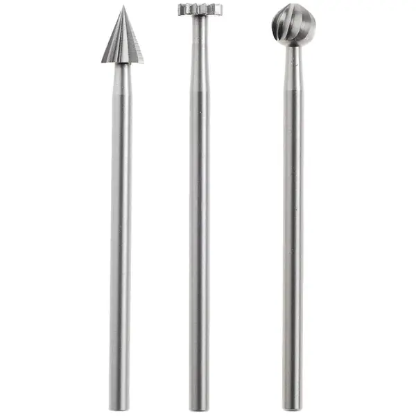 Proxxon Micromot Set 3 freze din aliaj de otel-wolfram-vanadiu, Proxxon 28720, Argintiu