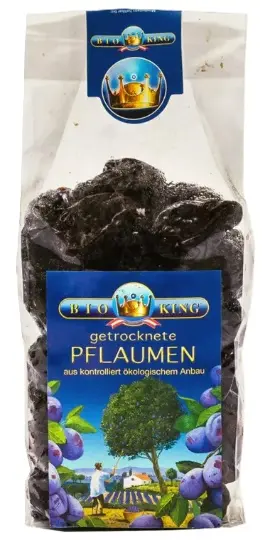 Prune bio, fără sâmburi, 250 g, Bio King