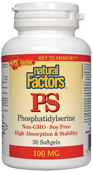 PS Phosphatidylserine, 100 mg, 30 capsule, Natural Factors