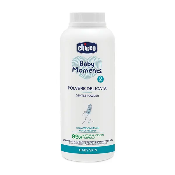 Pudra Chicco din amidon de porumb pentru protectie zona scutec, 130g