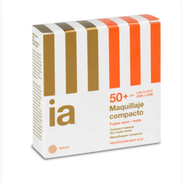 Pudra compacta cu protectie solara SPF50+, Interapothek | 15 g