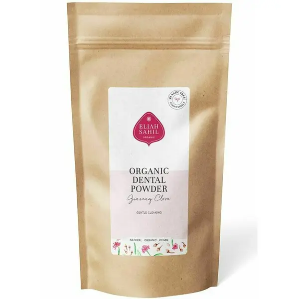 Pudra cu ginseng si cuisoare pentru curatarea dintilor bio 200g refill Eliah Sahil