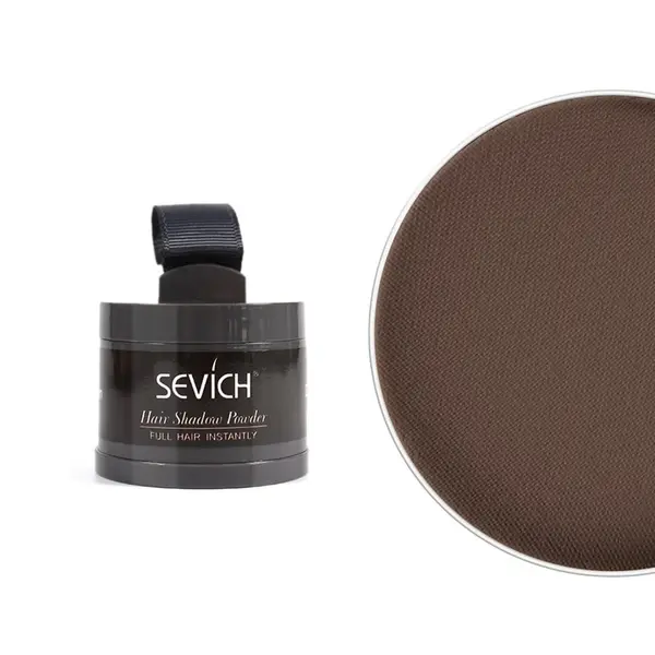 Pudră de păr instant, pentru rădăcina părului, SEVICH, șaten închis, 4g