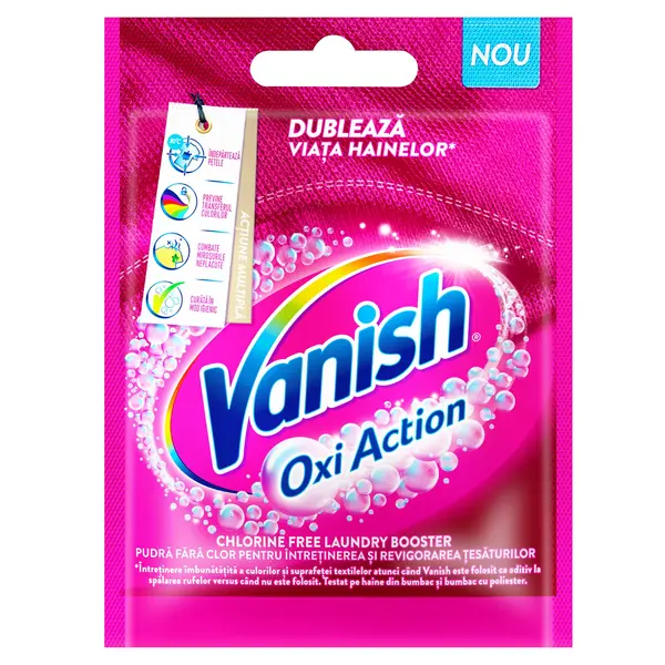 Pudra pentru indepartarea petelor pentru haine colorate Vanish, 30gr