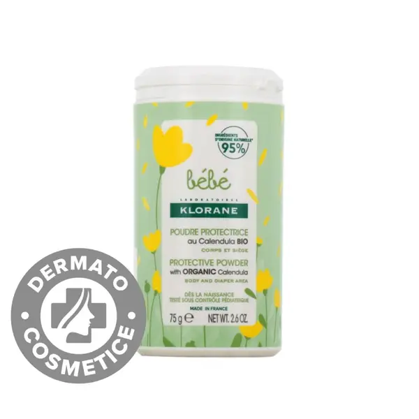 Pudra protectoare pentru bebelusi, 75g, Klorane Bebe