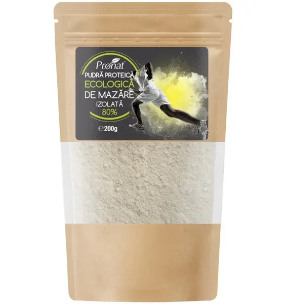 Pudra proteica BIO de mazare, izolata, 200g