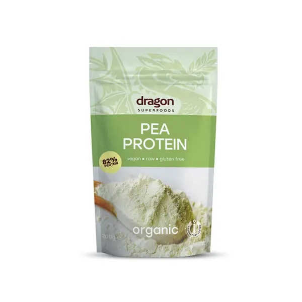 Pudra proteica din mazare galbena bio 200g Dragon Superfoods