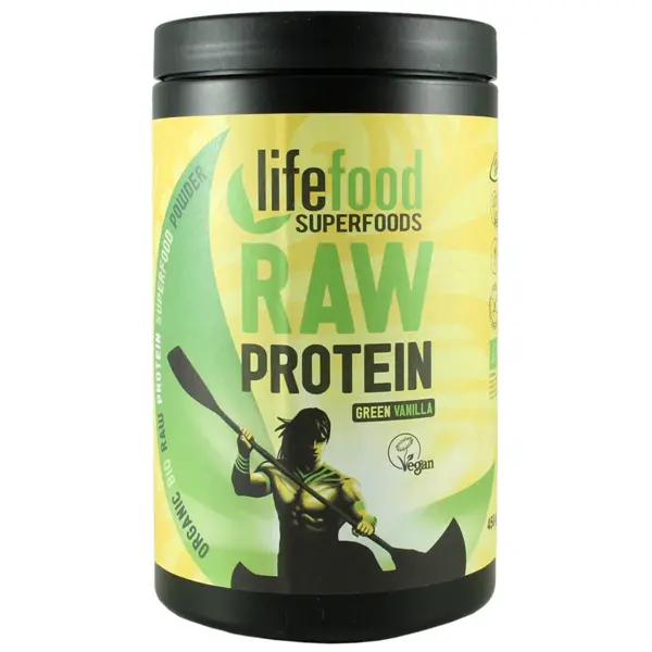 Pudra proteica green vanilla superfood raw Bio, 450g, Lifefood