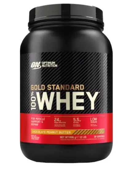 Pudra proteica proteine din zer 100% whey gold standard Alune, 896g, Optimum Nutrition