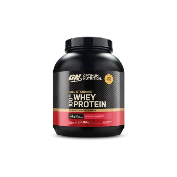 Pudra proteica proteine din zer 100% whey gold standard Capsuni, 2.04kg, Optimum Nutrition