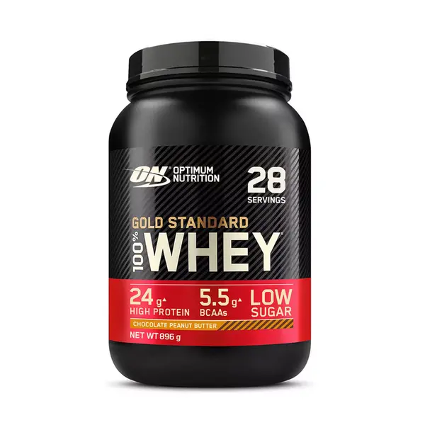 Pudra proteica proteine din zer 100% Whey Gold Standard Unt Arahide 896g, Optimum Nutrition
