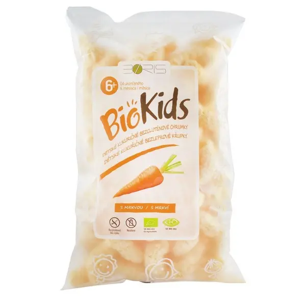 Pufuleti Bio cu Morcovi, 55 g Biokids