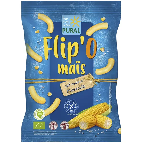 Pufuleti din porumb cu sare fara gluten, eco - 100 g