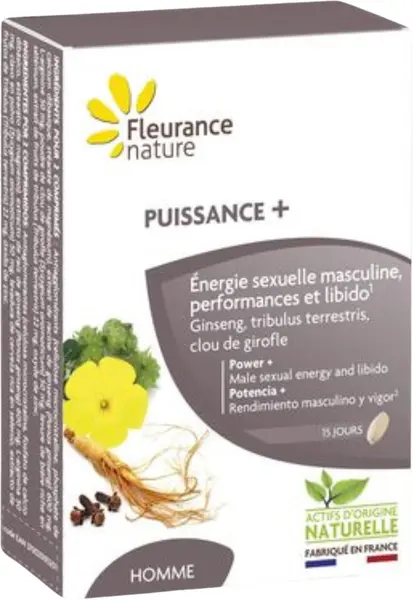 Puissance+ Formulă pentru libido masculin, 30 comprimate, Fleurance Nature