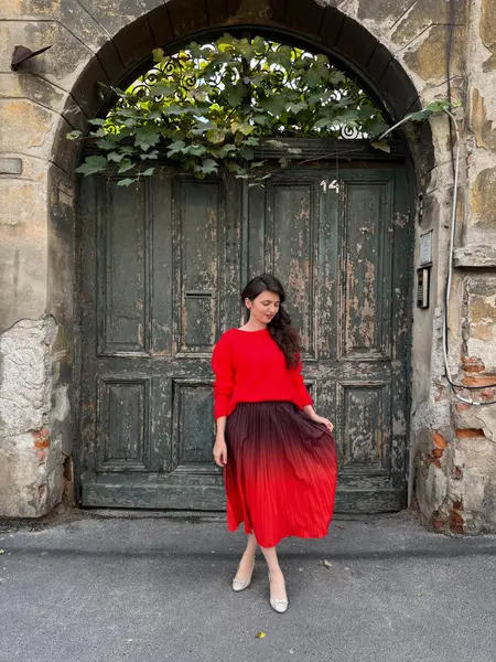 Pulover Mohair roșu Teo - L INTL