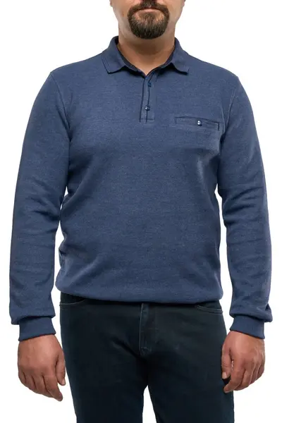 Pulover polo barbati, Ethan, albastru (Marime pulover: 3XL)