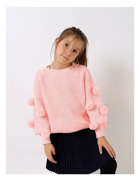 Pulover tricotat cu ciucurasi, model corai