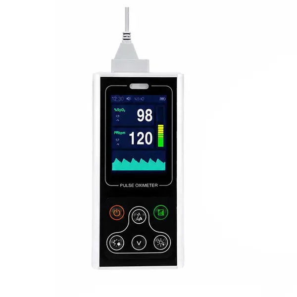 Pulsoximetru portabil Contec CMS60D1, cu senzor adulti, pediatric si neonatal, masurare saturatie oxigen si rata pulsului, baterie reincarcabila