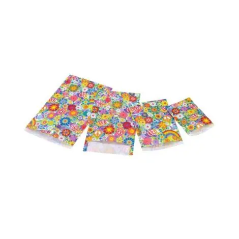 Punga cadou din hartie - Flower Power (L-plus - 23 x 33 x 4+6cm)