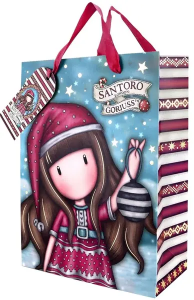 Pungă cadou medie Santoro Gorjuss Merry and Bright - Tis The Season