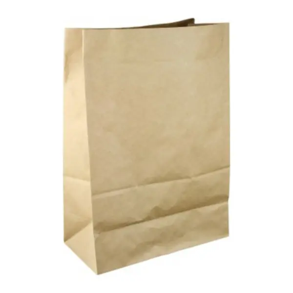 Punga din Hartie fara Maner, Natur, 26 x 17 x 28.5 cm, 500 Bucati