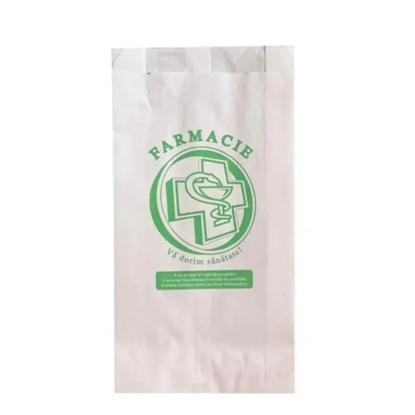 Punga din Hartie pentru Farmacie, Model Cruce, 9 x 15 cm, 3000 Bucati