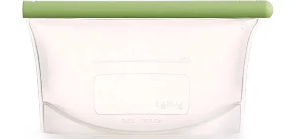 Pungă din silicon pentru depozitare și congelare Lekue - 19.6 x 6.6 x 12 cm, 0.5 l
