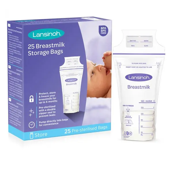 Pungi de stocare lapte matern Lansinoh - 25 buc.