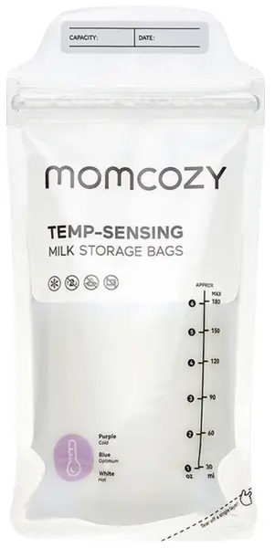 Pungi Momcozy pentru depozitarea laptelui matern - MS02, 50 bucăți, transparente