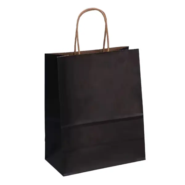 Pungi Natur Colorate Negre, 20 x 9 x 25 cm, 100 Bucati