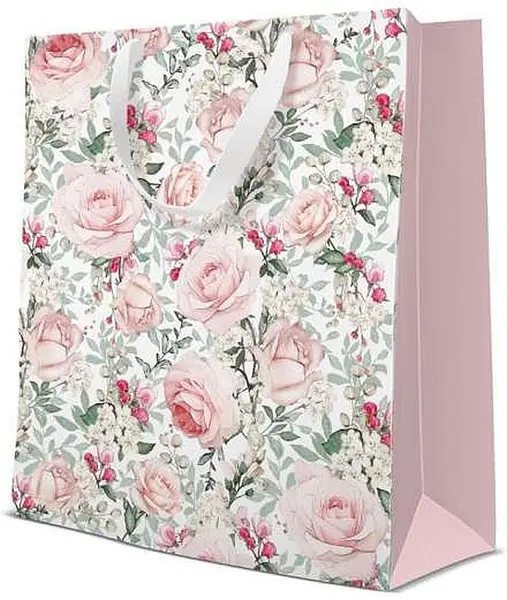 Punguță cadou Paw - Gorgeous Roses, 26.5 x 33.5 x 13 cm