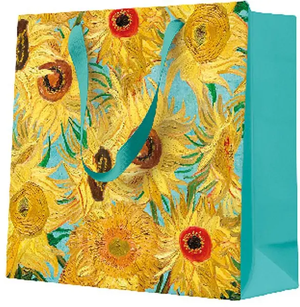 Punguță cadou Paw - Van Gogh's Golden Blooms, 17 x 6 x 17 cm