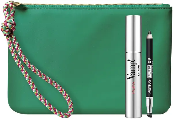 Pupa Set- Rimel Vamp! Extreme și Eyeliner Multiplay, 12 ml + 0.8 g + Penar