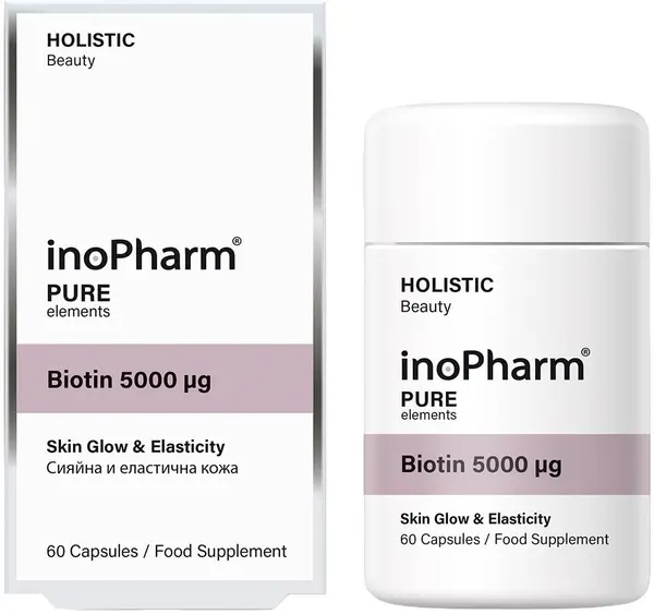 Pure Elements Biotin, 5000 μg, 60 capsule, InoPharm