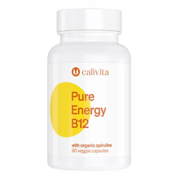 Pure Energy B12, CaliVita, 90 capsule vegetale, produs cu vitamina B12 si spirlina