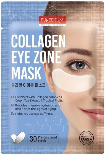 Purederm Plasturi pentru ochi Collagen, 15 x 2 buc