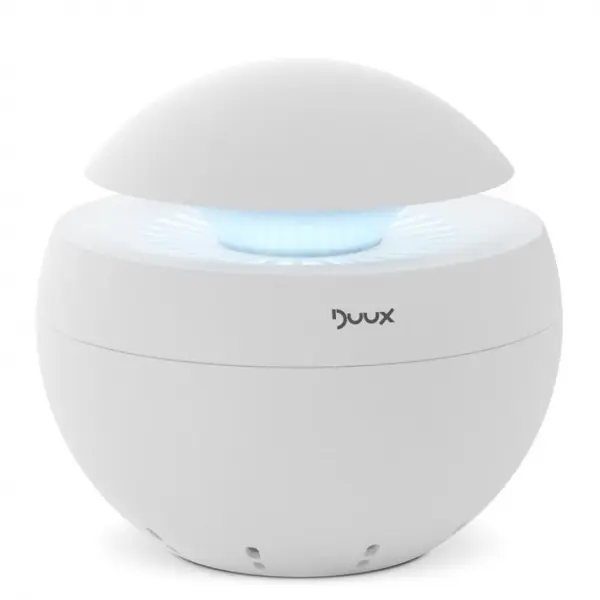Purificator aer Duux alb, Difuzor aroma, Ionizare, Filtru HEPA si carbune, Consum 5W/h, Debit aer 68 mc/ora, Veioza