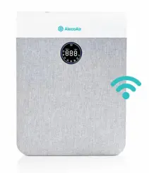 Purificator de aer AlecoAir P28 Fabric, Wi-Fi, Lampa UV-C, Filtru True HEPA si Carbune Activ, PM 2.5