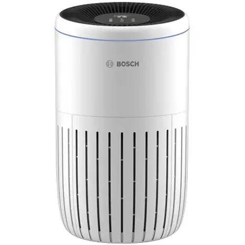 Purificator de aer Bosch Air 4000, CADR 300m3/h, Prefiltru, filtru HEPA H13, filtru carbon activ, senzor de praf, timer (Alb)