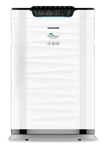 Purificator de aer Heinner HPA-600WIFI, 600 m³/h, Recomandat pentru incaperi de pana la 72mp, Control tactil cu display, Control WIFI, Telecomanda, Filtru HEPA H11, Generator ioni negativi, Senzor PM 2.5 (Alb)