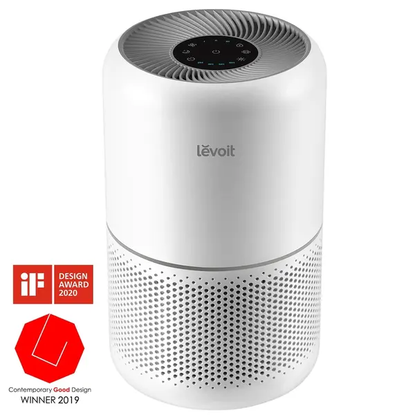 - Purificator de Aer LEVOIT Core 300 True HEPA, Carbon Activ, Super Silent, Ozone Free, 3 trepte de viteza, panou comanda Touch Screen