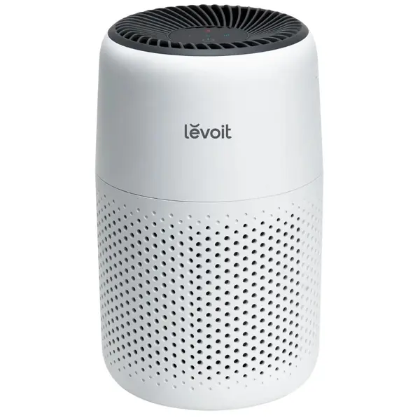 purificator de aer levoit core mini, filtru 3 in 1 true hepa, panou comanda touch screen, alb