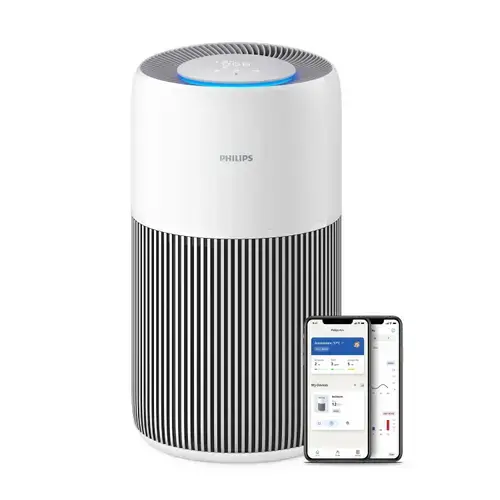 Purificator de aer Philips AC2220/10 cu filtru HEPA+AC, CADR 420m3/h, 109 mp, Control Touch, 28 W (Alb)