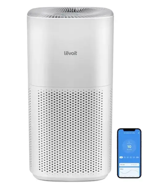 Purificator de aer Smart Levoit Core 600S Wi-Fi, Filtru 3 in 1 True HEPA H13, Senzor Calitate Aer, 400 mc/h, Recomandat pentru suprafete de pana la 59 mp (Alb)