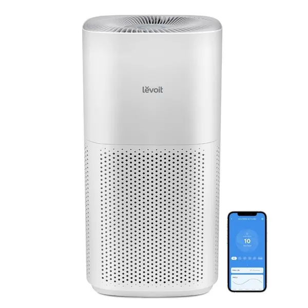 purificator de aer smart levoit core 600s wi-fi, filtru 3 in 1 true hepa, senzor calitate aer, mod auto, alexa, google home, pan