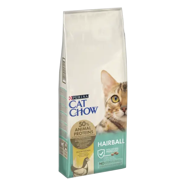 PURINA CAT CHOW Hairball Control, Pui, 15 kg