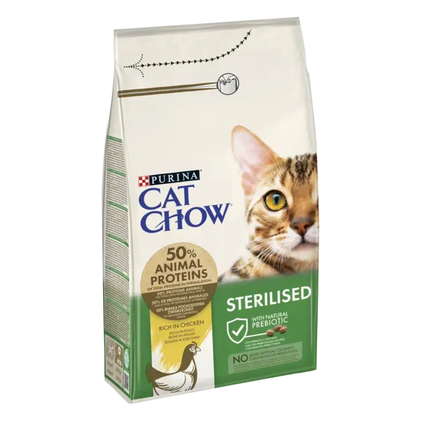 PURINA CAT CHOW Sterilised, Pui, 1.5 kg