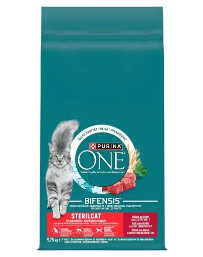 PURINA ONE Sterilcat hrană uscată pisici sterilizate vită 9,75 kg